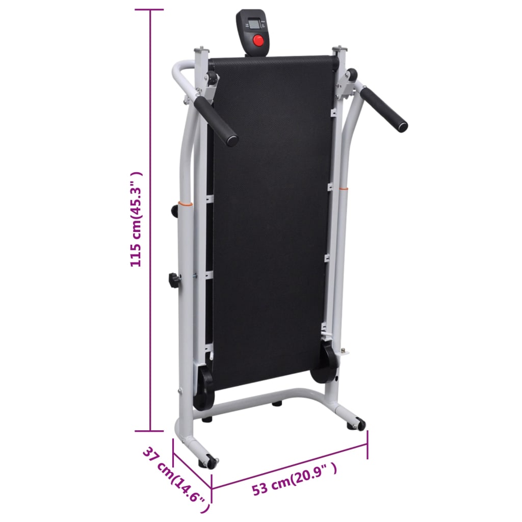 vidaXL Mini Treadmill Folding 93 x 36 cm Black