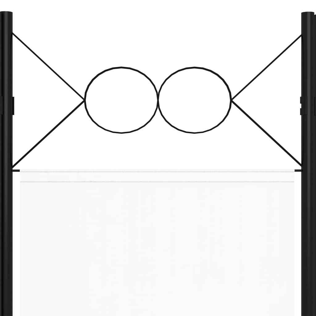 vidaXL 3-Panel Room Divider Cream White 120x180 cm