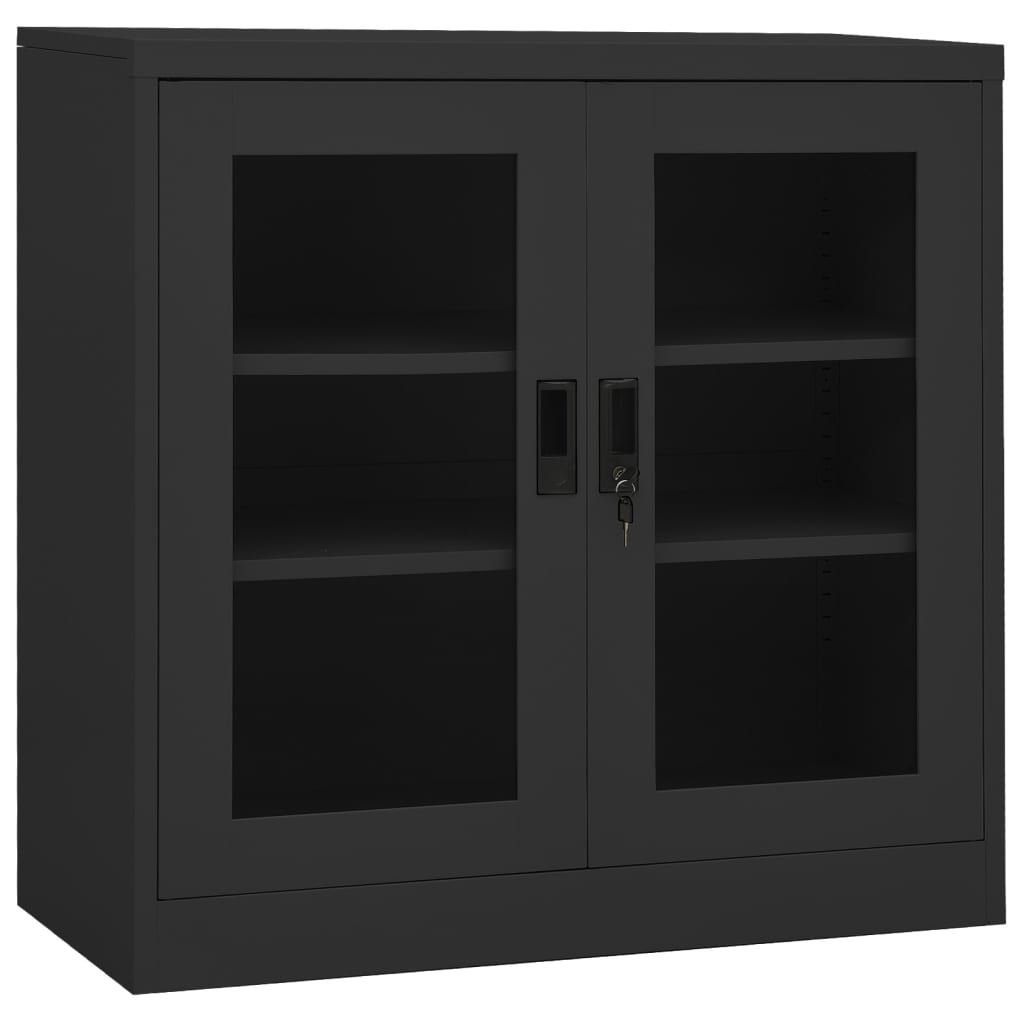 vidaXL Office Cabinet with Planter Box Anthracite 90x40x113 cm Steel
