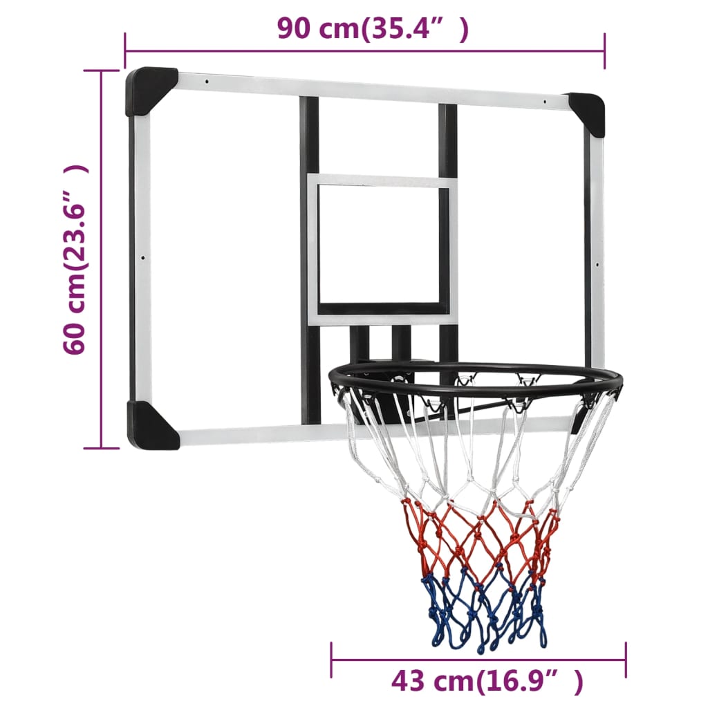 basketball backboard dimensions