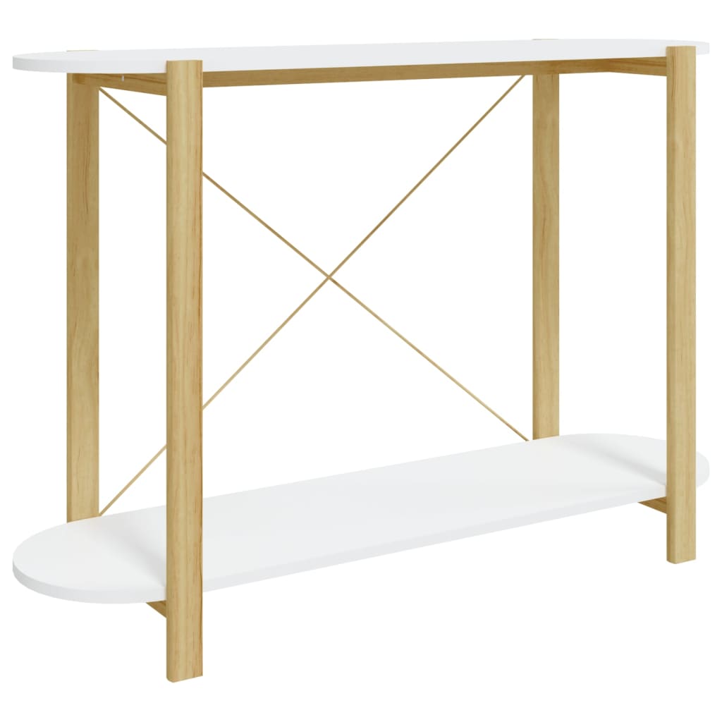 vidaXL Console Table White 110x38x75 cm Engineered Wood
