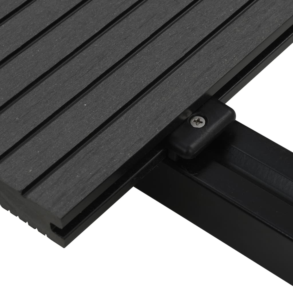 vidaXL WPC Solid Decking Boards with Accessories 16 m² 2.2 m Black