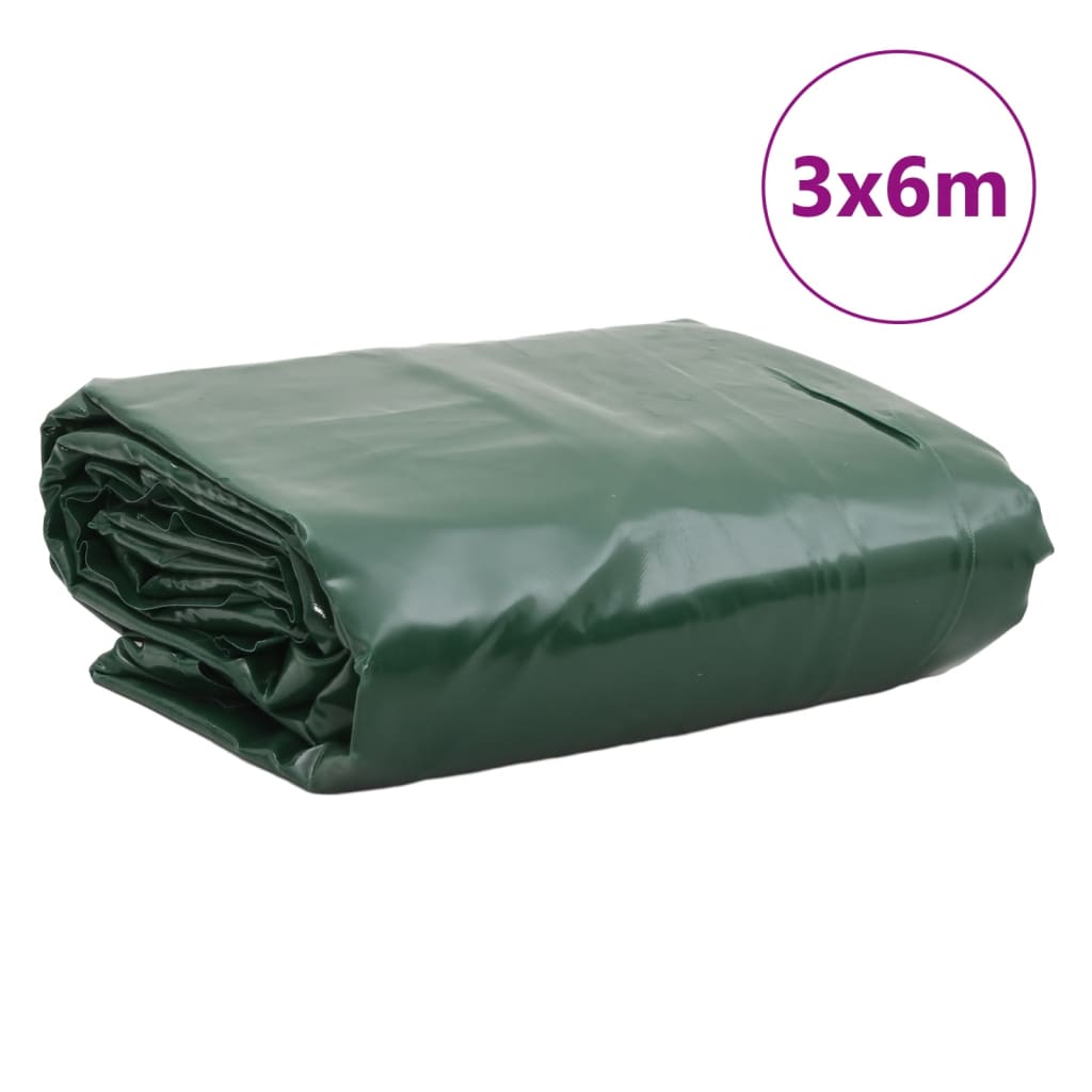 vidaXL Tarpaulin Green 3x6 m 650 g/m²