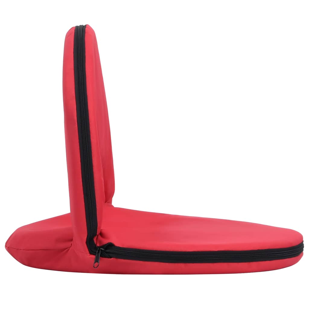 vidaXL Foldable Ground Chair 2 pcs Red Steel and Fabric
