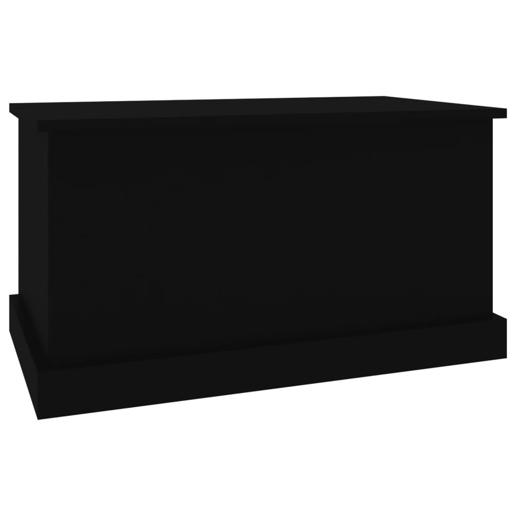 vidaXL Storage Box Black 70x40x38 cm Engineered Wood