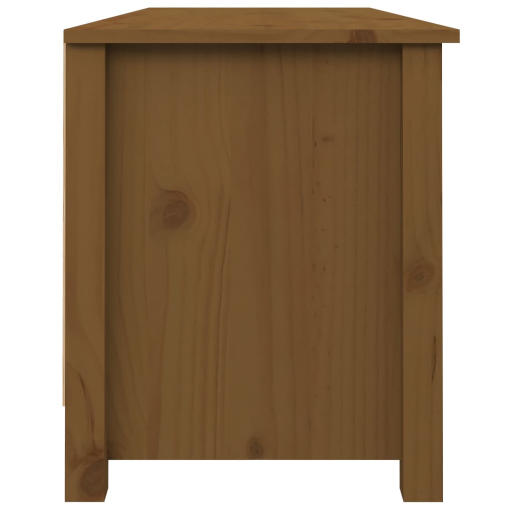 vidaXL Shoe Bench Honey Brown 110x38x45.5 cm Solid Wood Pine