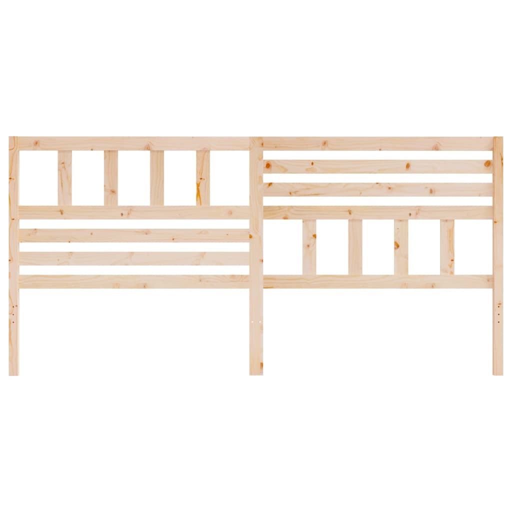 vidaXL Bed Headboard 206x4x100 cm Solid Wood Pine