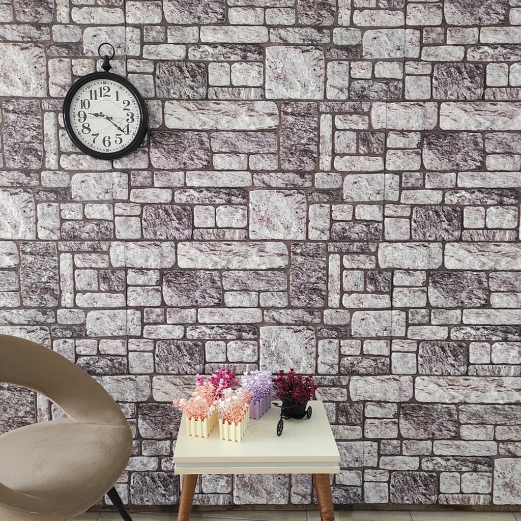 vidaXL 3D Wall Panels with Light Grey Brick Design 10 pcs EPS