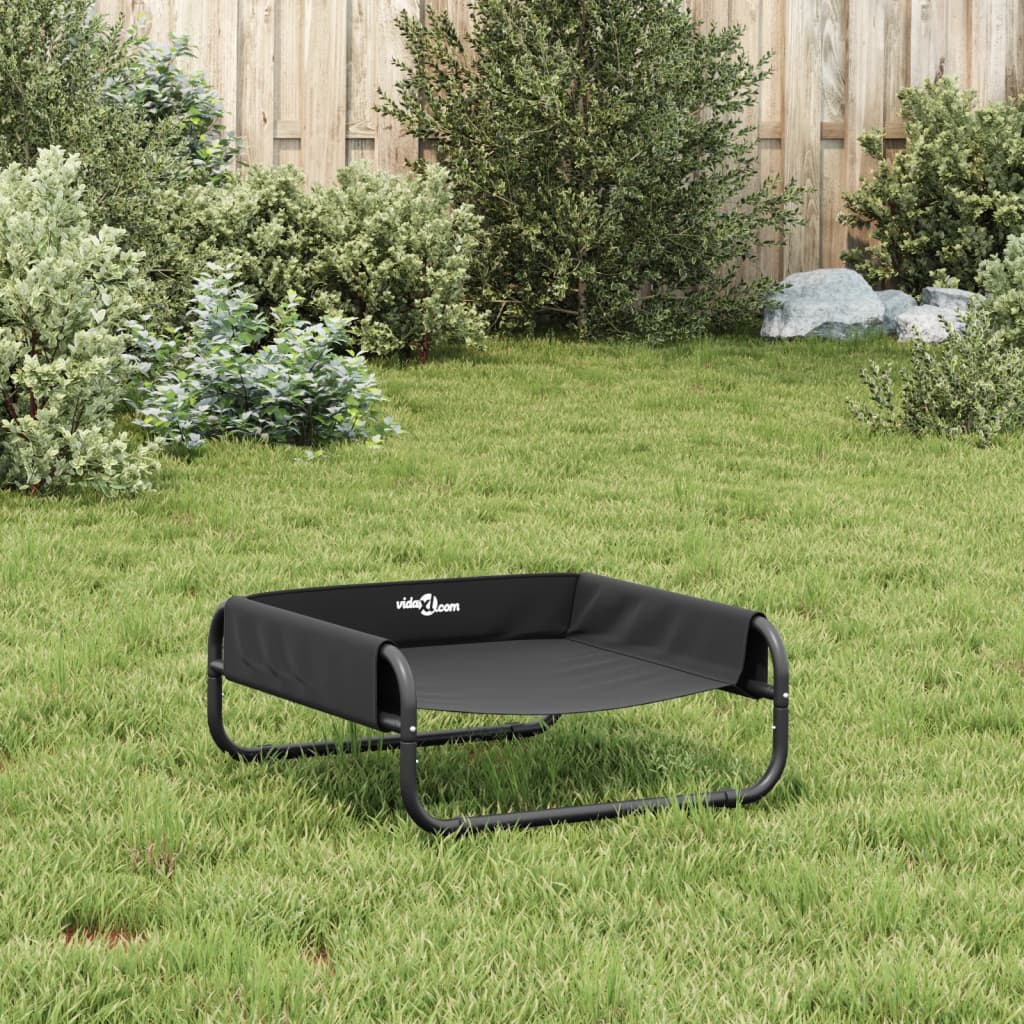vidaXL Elevated Dog Bed Anthracite Oxford Fabric and Steel