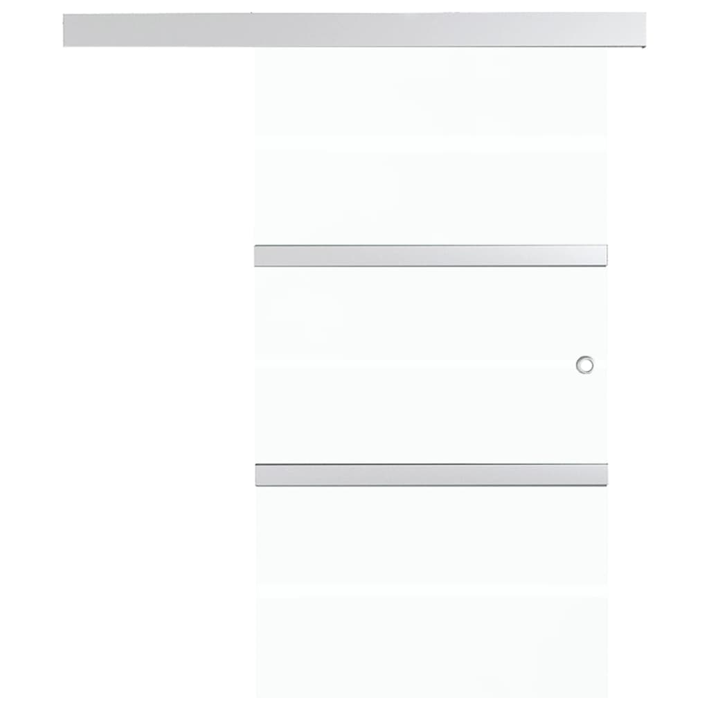 vidaXL Sliding Door ESG Glass and Aluminium 102.5x205 cm Silver