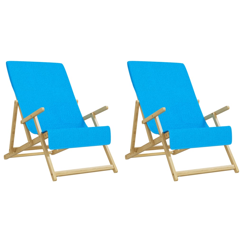 vidaXL Beach Towels 2 pcs Turquoise 60x135 cm Fabric 400 GSM