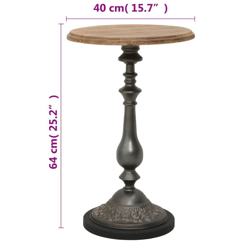vidaXL End Table Solid Fir Wood 40x64 cm Brown