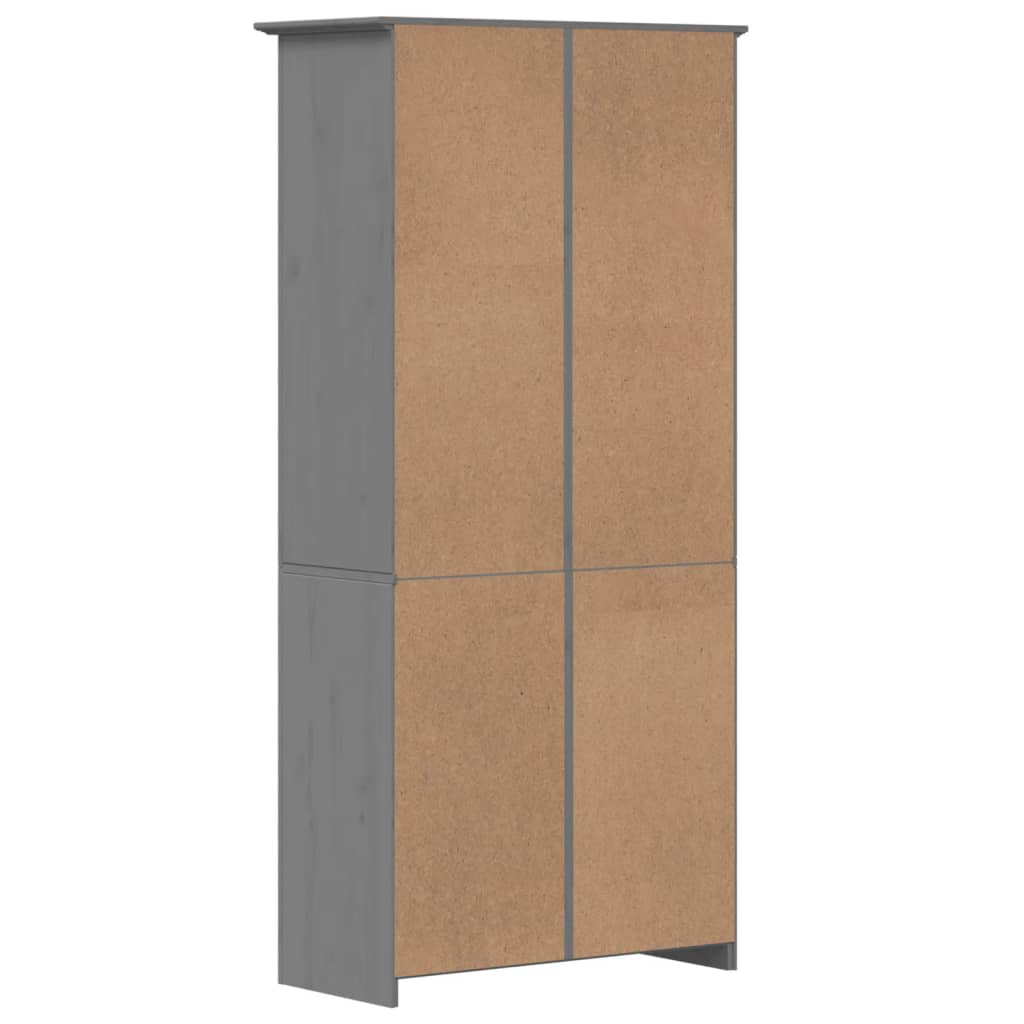 vidaXL Bookcase BODO Grey 80x40x172 cm Solid Wood Pine