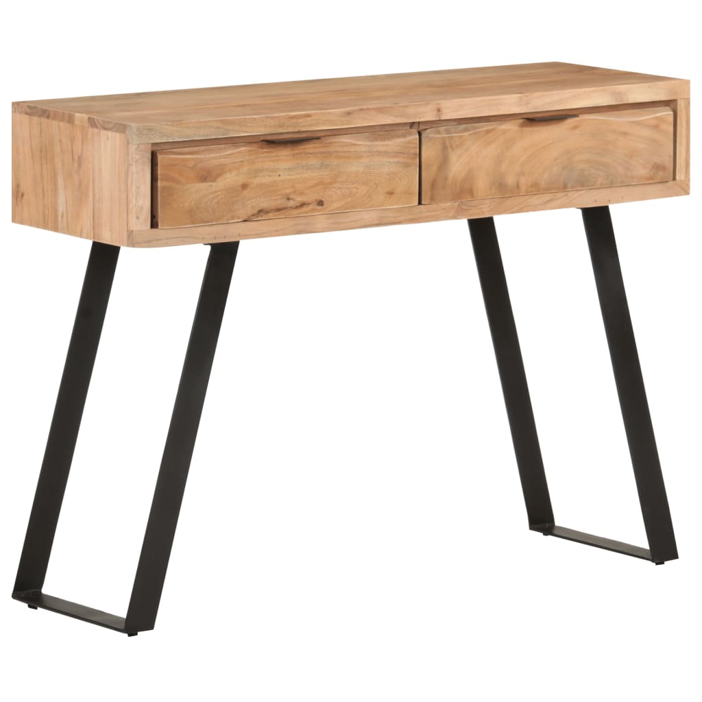 vidaXL Console Table 100x35x76 cm Solid Acacia Wood with Live Edges