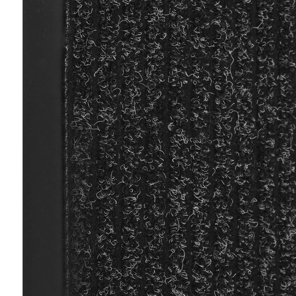 vidaXL Doormat Striped Anthracite 80x120 cm