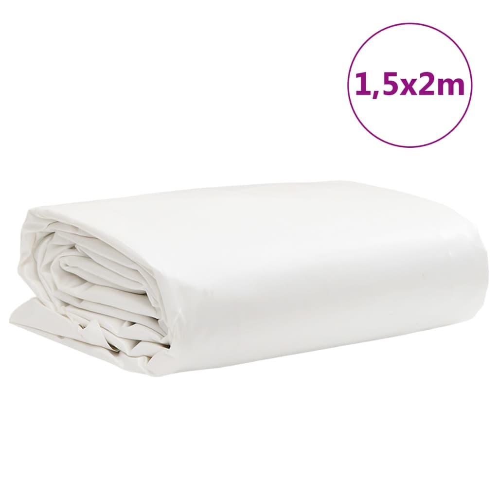 vidaXL Tarpaulin White 1.5x2 m 650 g/m²