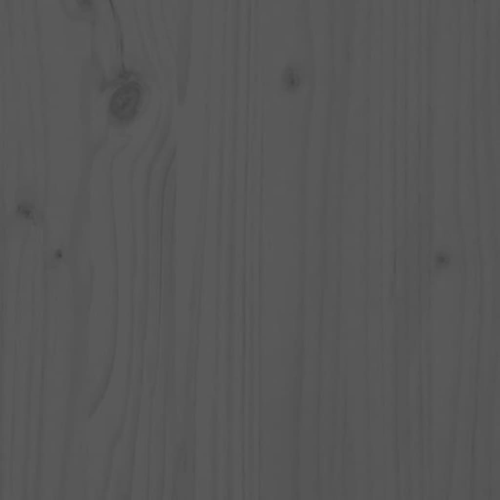 vidaXL Headboard Grey 206x4x100 cm Solid Wood Pine