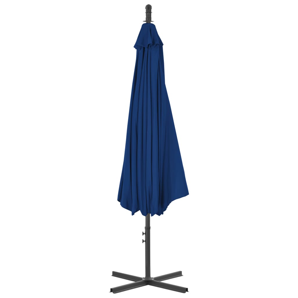 vidaXL Cantilever Umbrella with Steel Pole 300 cm Azure Blue