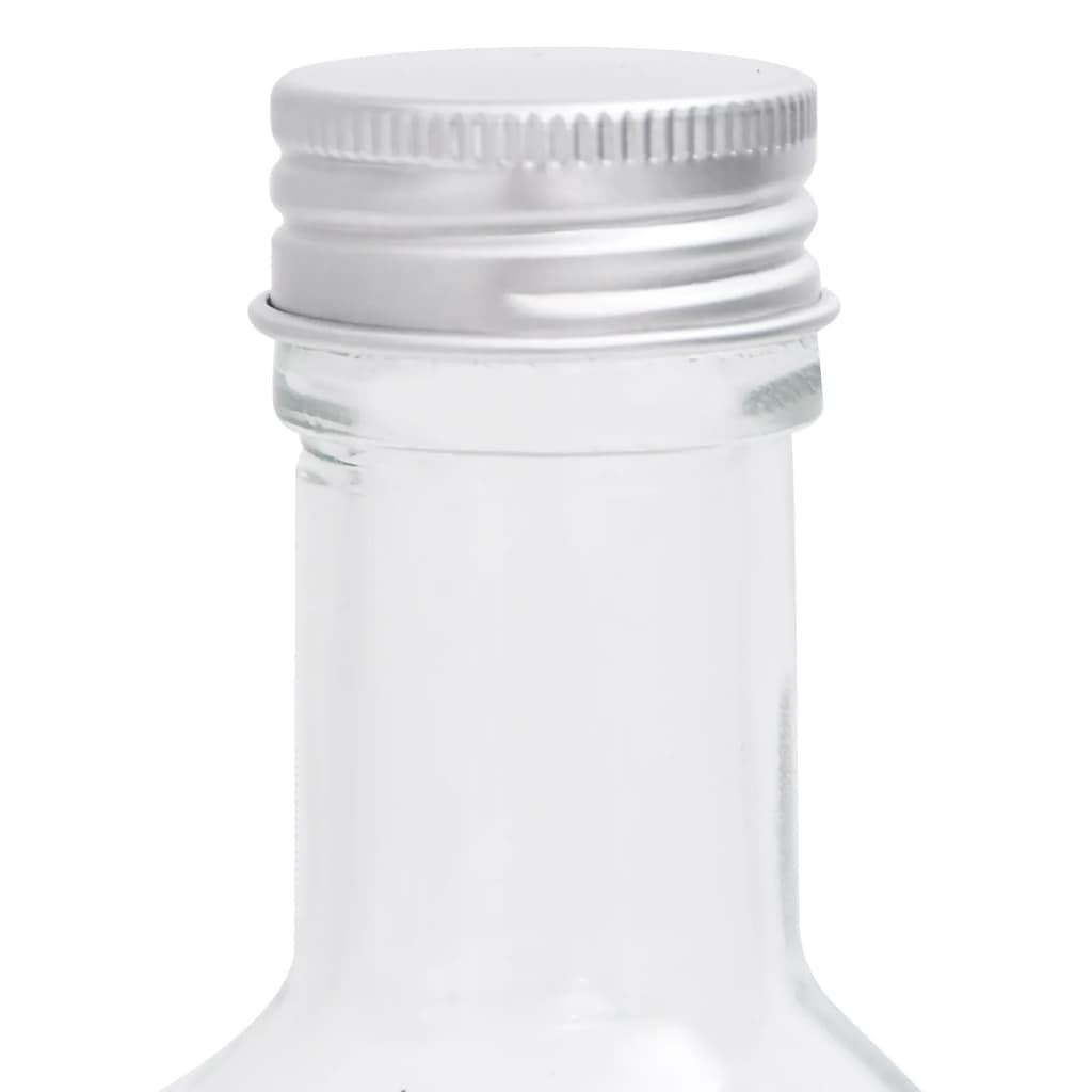 vidaXL Glass Bottles with Screw Cap 20 pcs Square 250 ml