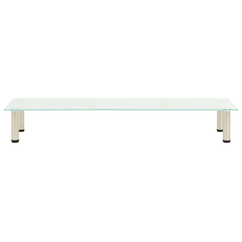 vidaXL TV Stand Frosted 120x35x17 cm Tempered Glass
