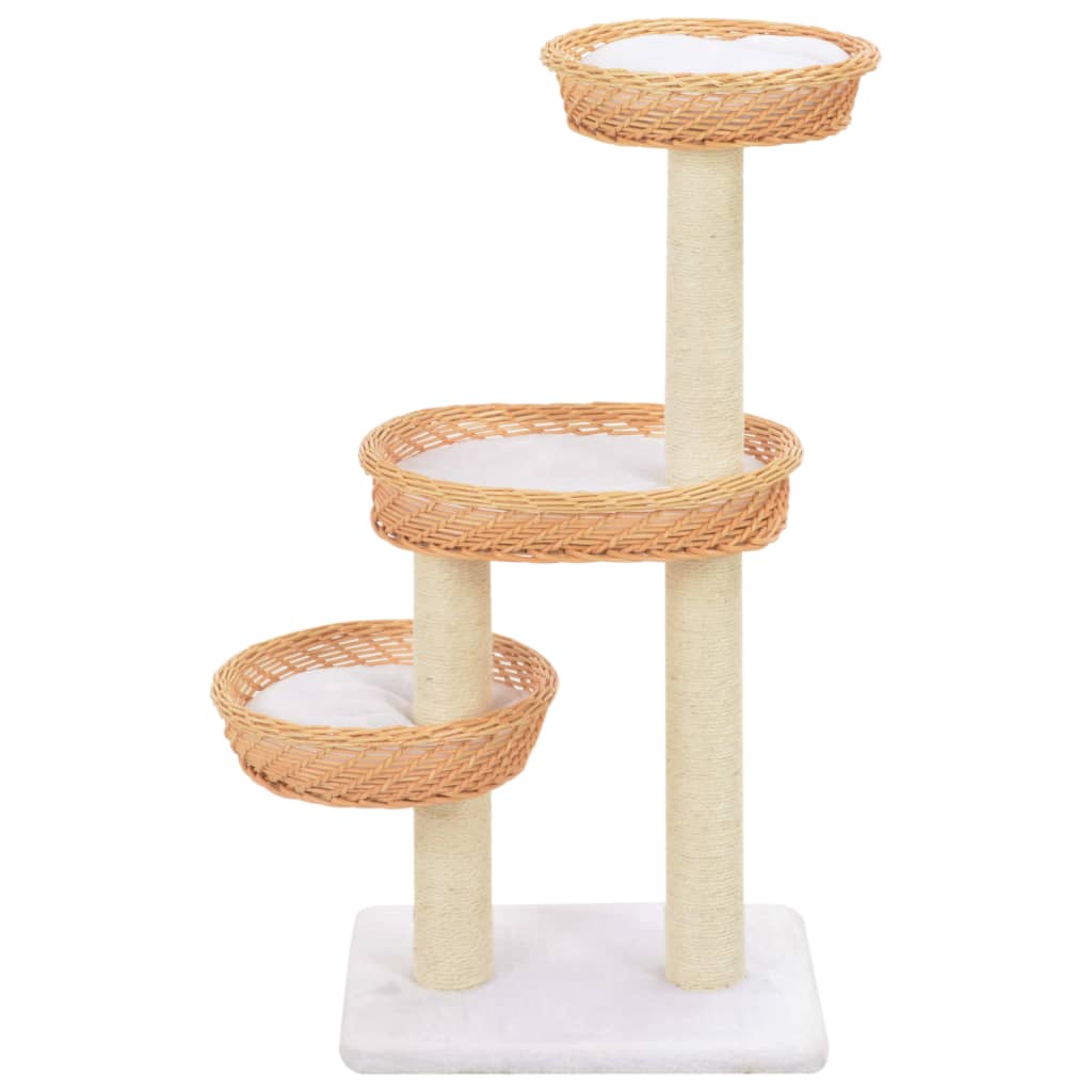 Natural wood cat scratching hot sale post