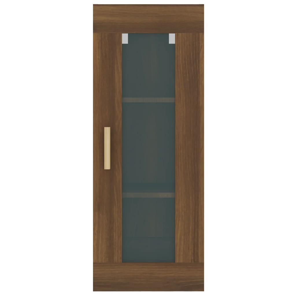 vidaXL Hanging Wall Cabinet Brown Oak 34.5x34x90 cm