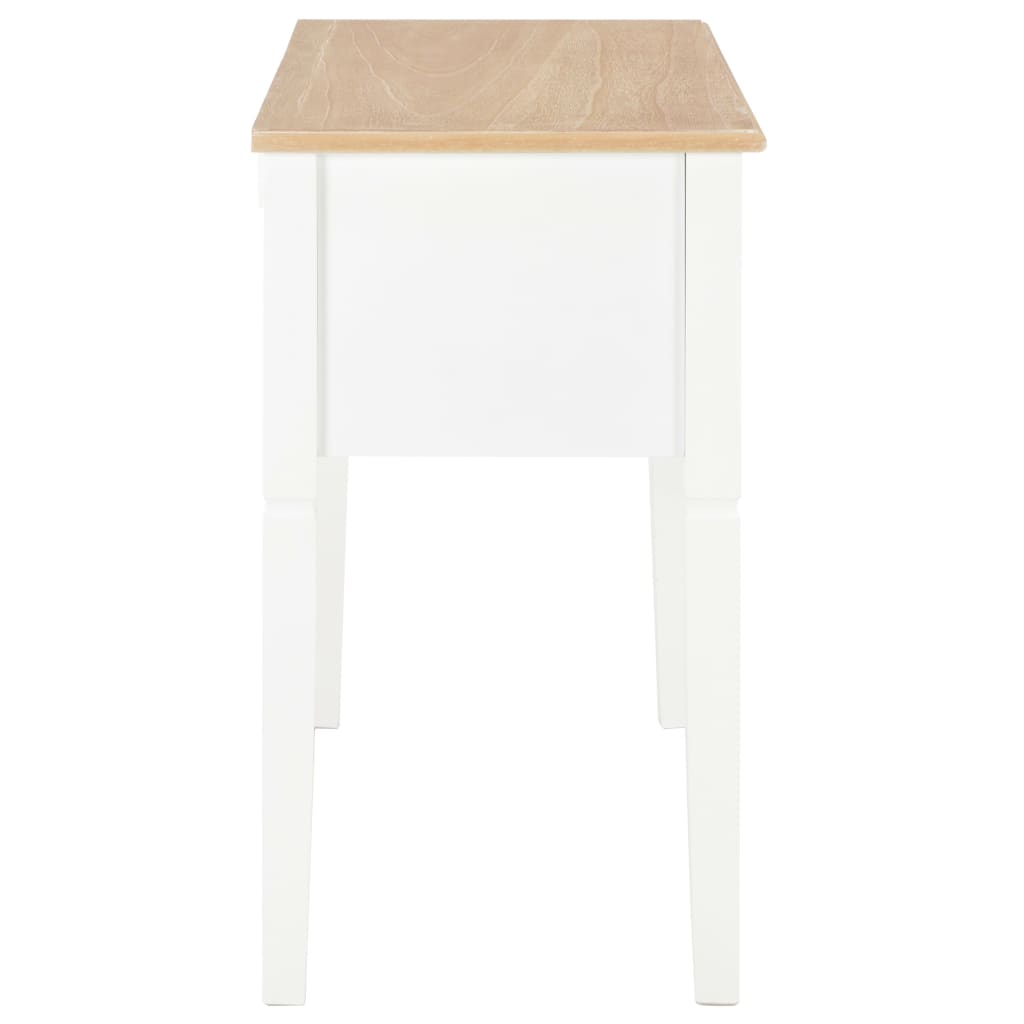 vidaXL Writing Desk White 109.5x45x77.5 cm Wood
