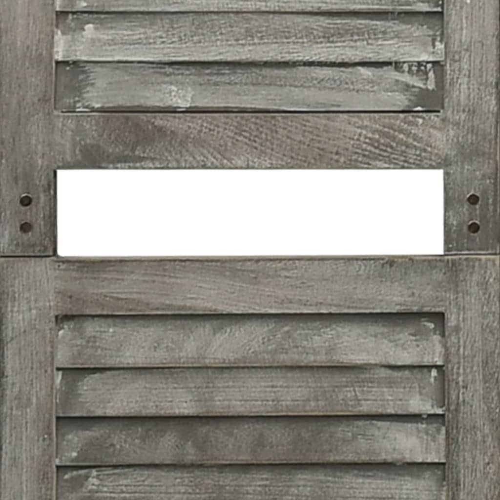 vidaXL 6-Panel Room Divider Grey 214x166 cm Solid Wood