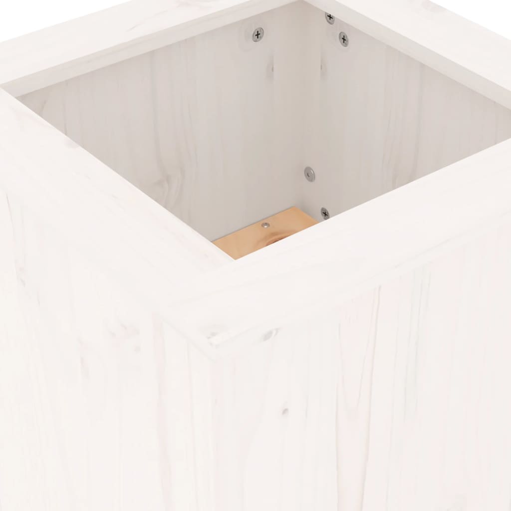 vidaXL Planter Bench White 184.5x39.5x56.5 cm Solid Wood Pine
