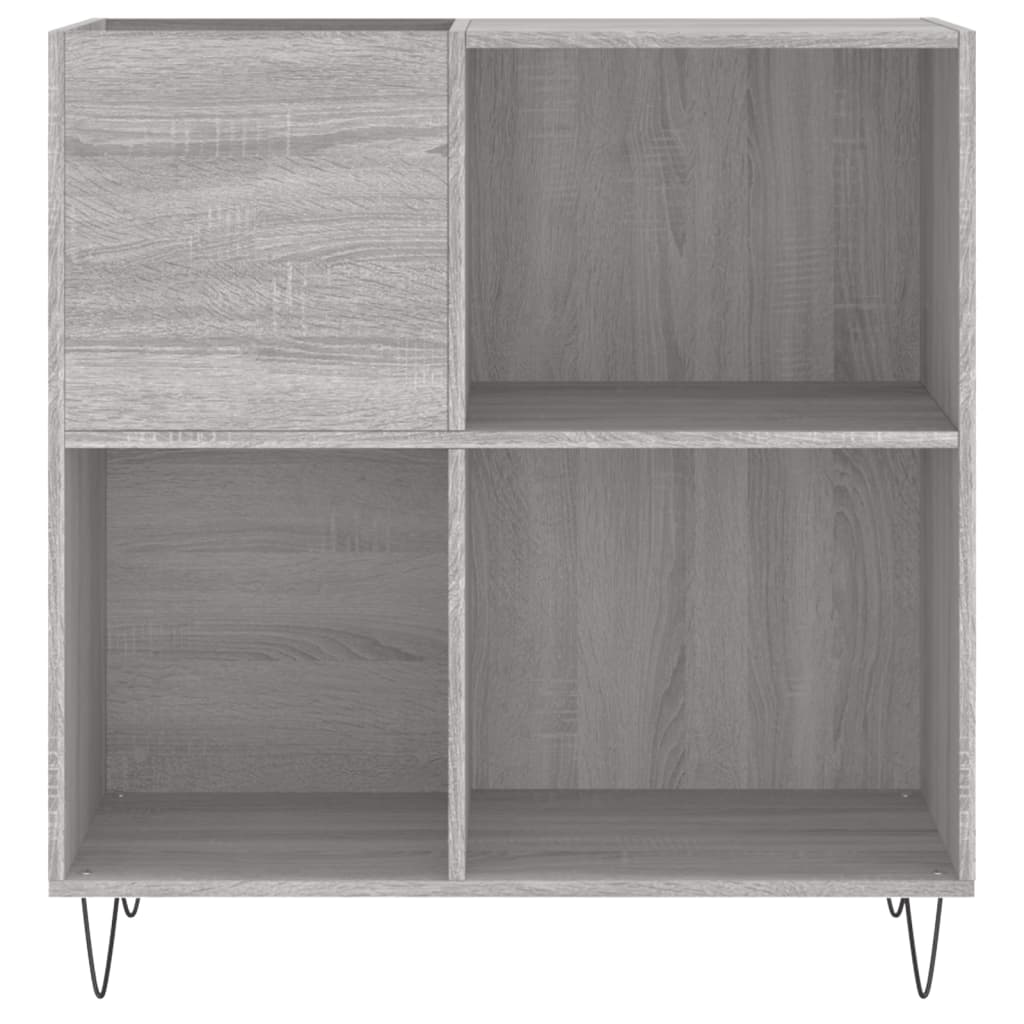 vidaXL Record Cabinet Grey Sonoma 84.5x38x89 cm Engineered Wood