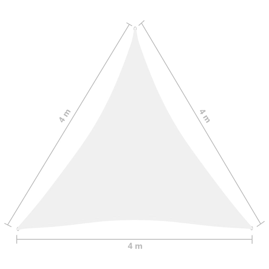 vidaXL Sunshade Sail Oxford Fabric Triangular 4x4x4 m White