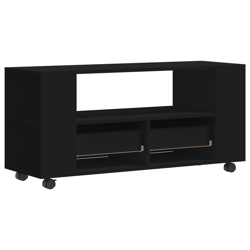 vidaXL TV Cabinet Black 102x34.5x43 cm Engineered Wood