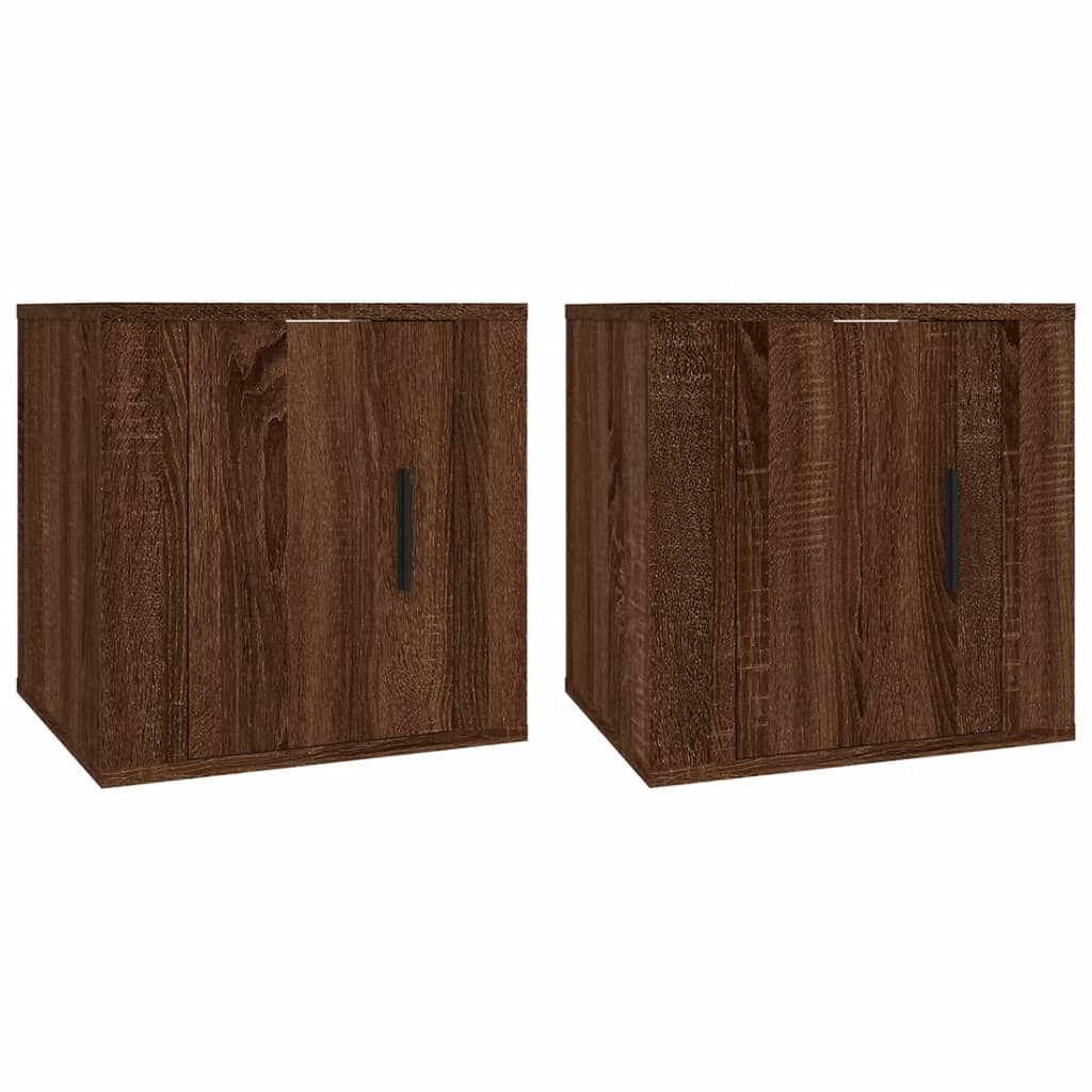 vidaXL Wall Mounted TV Cabinets 2 pcs Brown Oak 40x34.5x40 cm