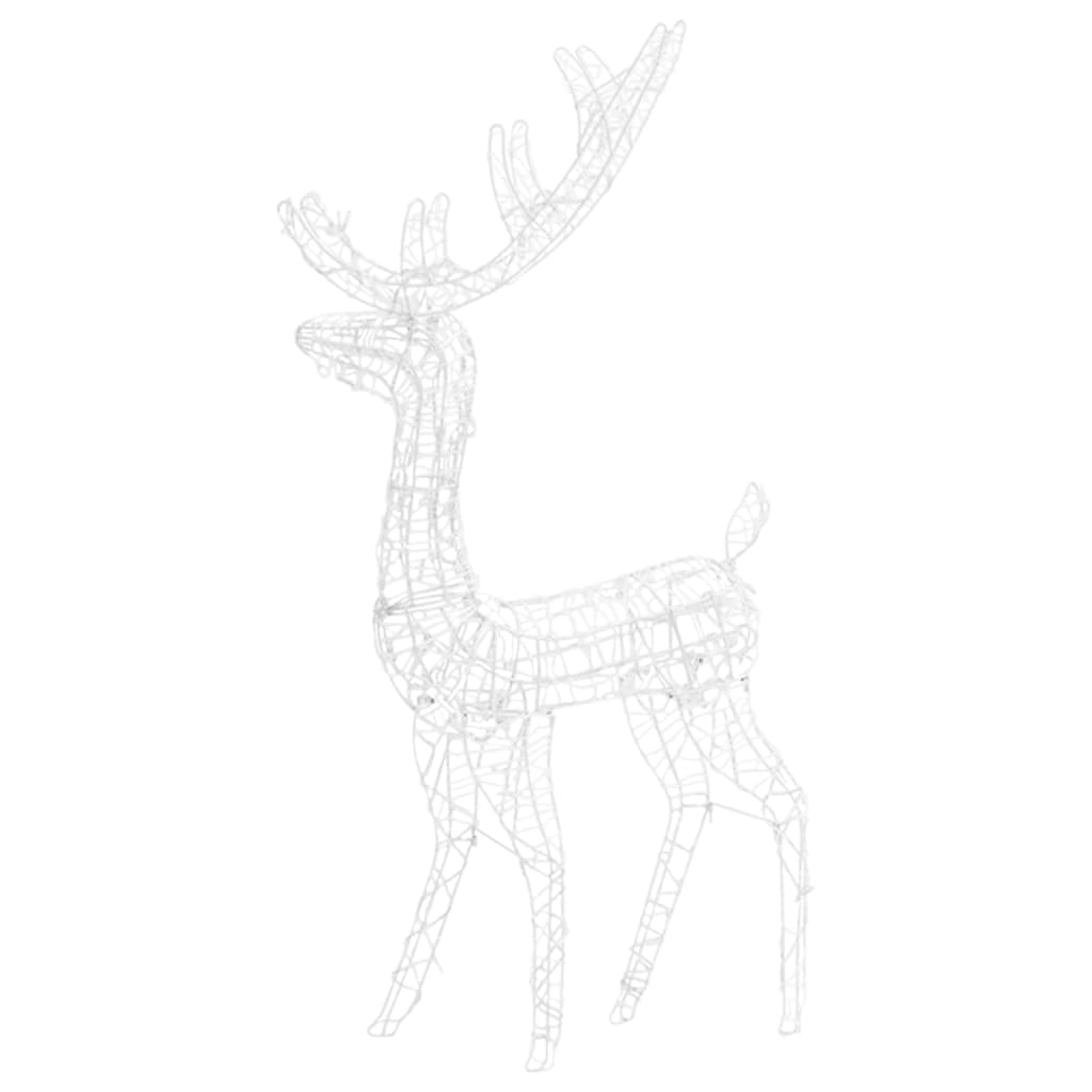 vidaXL Acrylic Reindeer Christmas Decoration 140 LEDs 120 cm Cold White