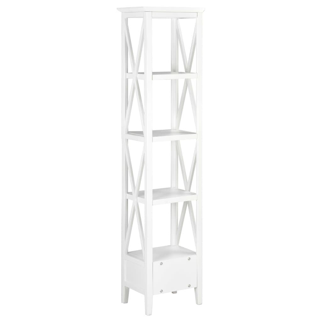 vidaXL Bookcase with 1 Drawer White 40x30x170 cm MDF
