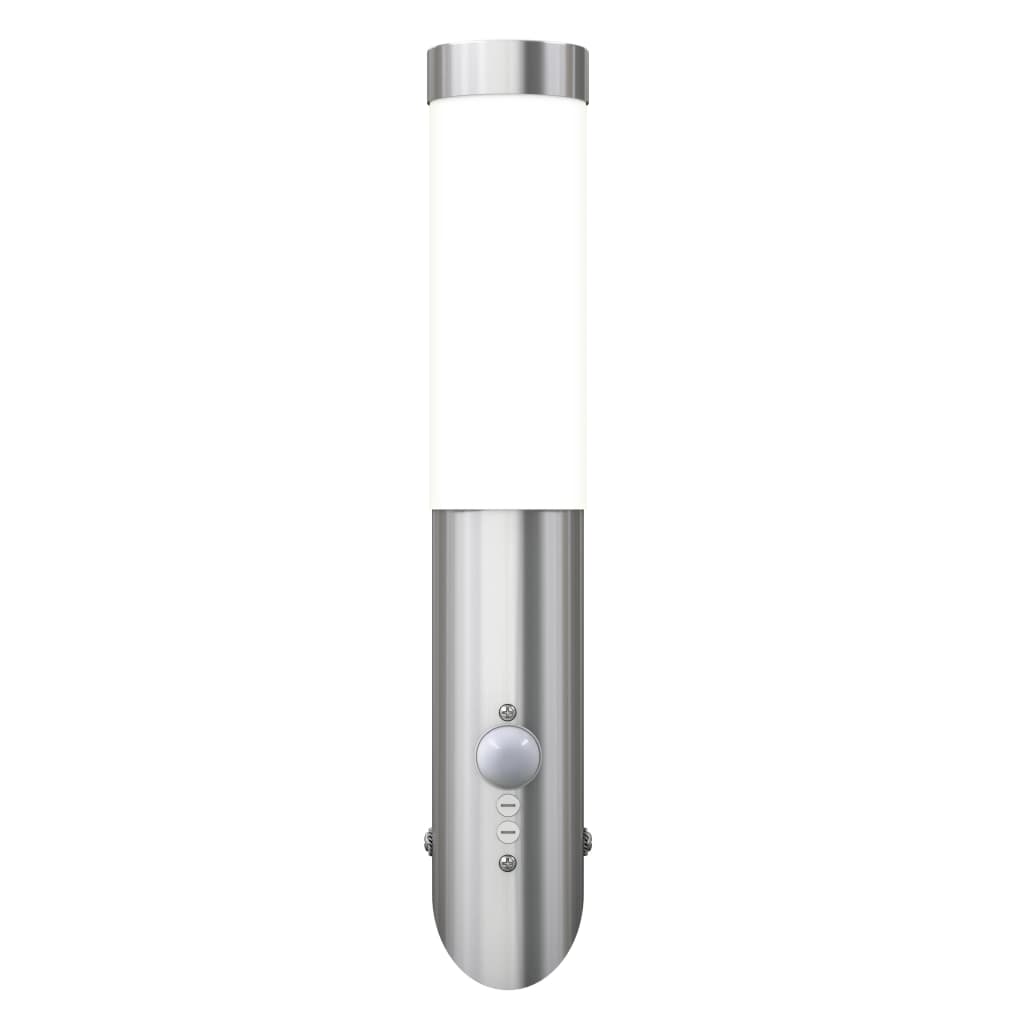 vidaXL RVS Gardenlamp Wall Lamp Waterproof with Motion Detector