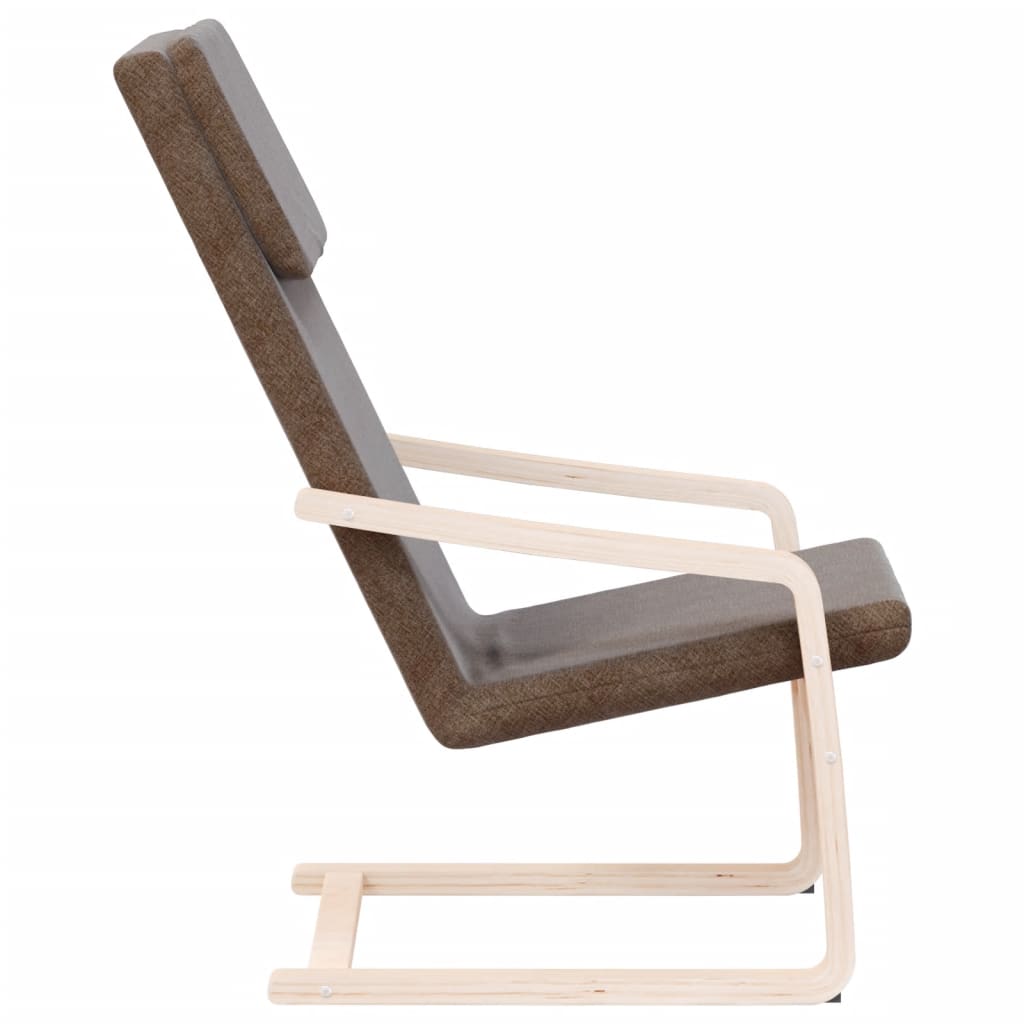 vidaXL Relaxing Chair Dark Brown Fabric