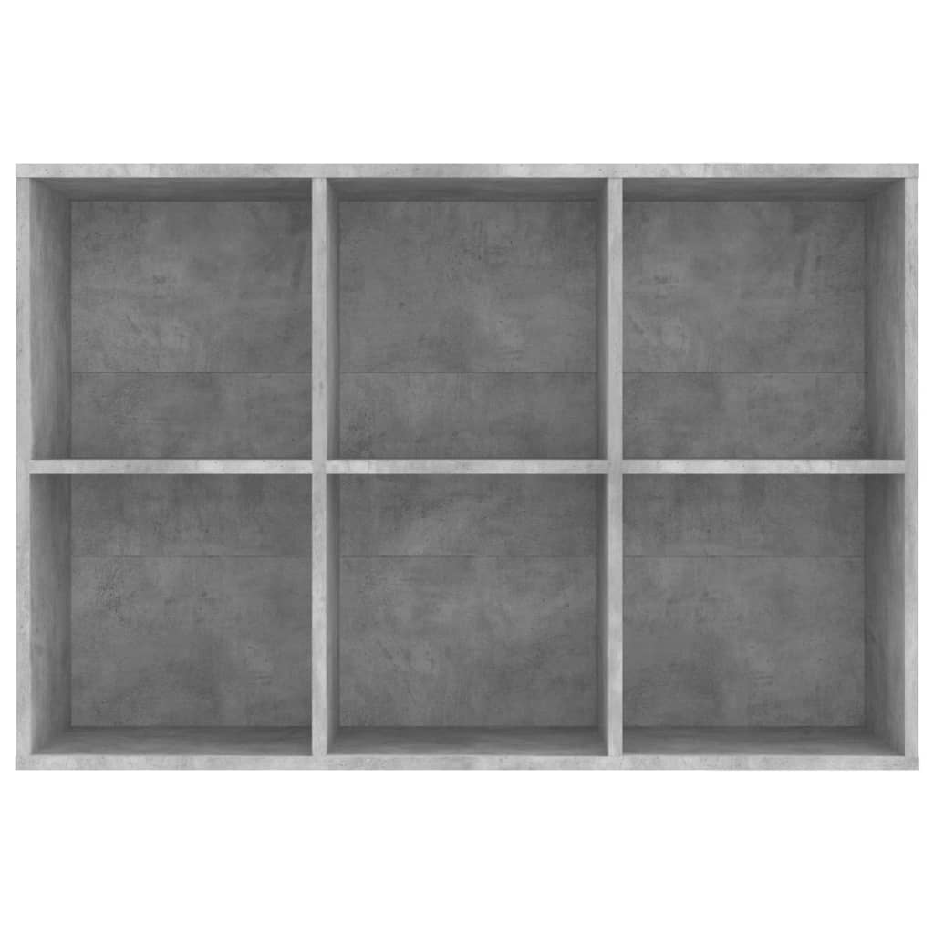 vidaXL Book Cabinet/Sideboard Concrete Grey 66x30x98 cm Engineered Wood