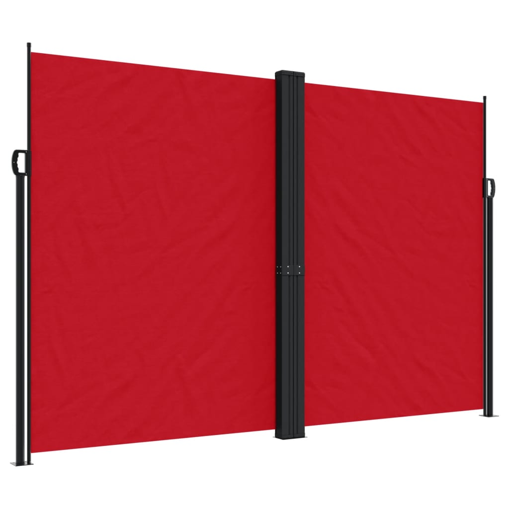 vidaXL Retractable Side Awning Red 220x1000 cm