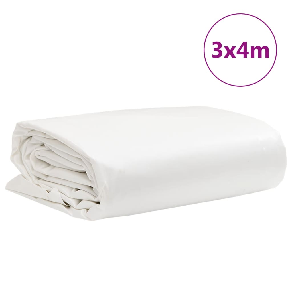 vidaXL Tarpaulin White 3x4 m 650 g/m²