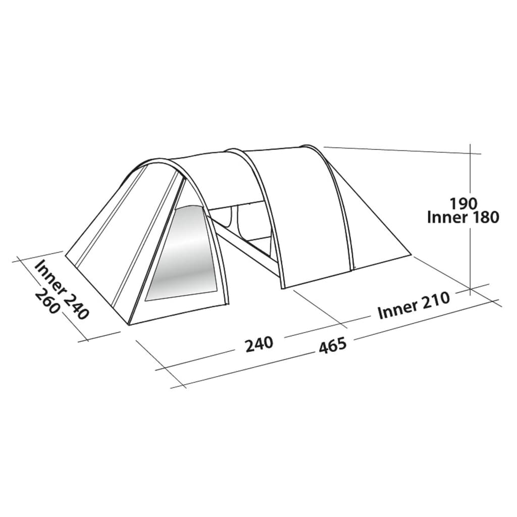 Easy Camp Tunnel Tent Galaxy 400 4-person Steel Grey and Blue