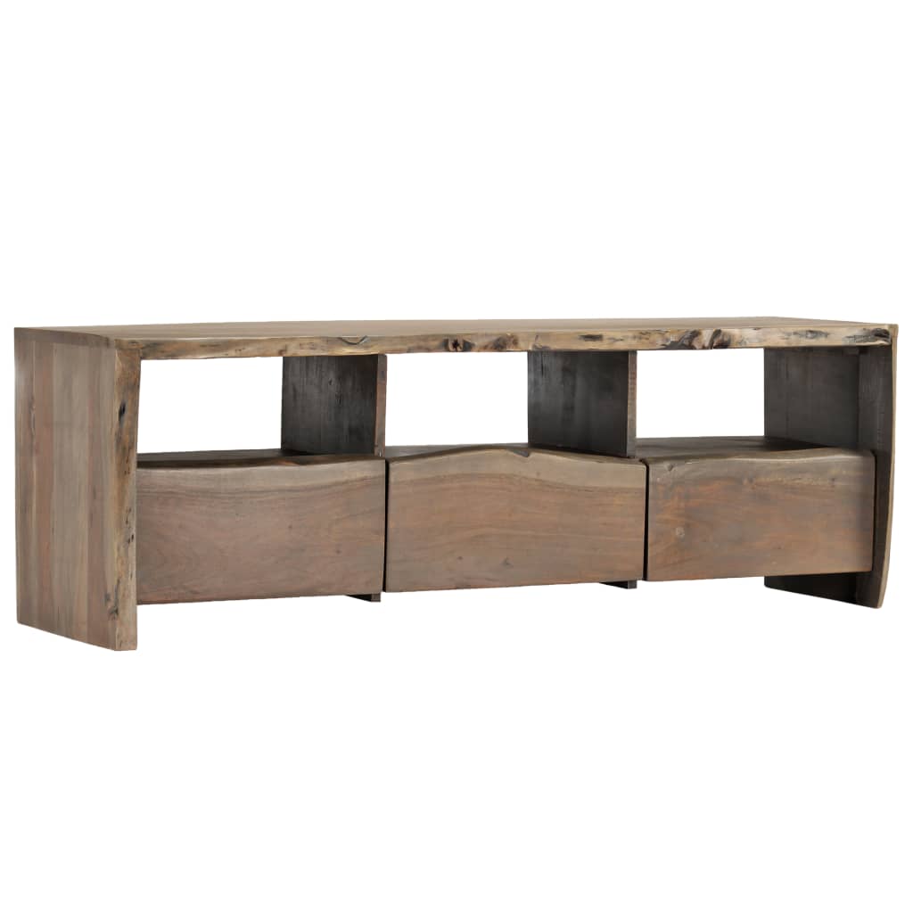 vidaXL TV Cabinet Solid Acacia Wood Live Edges 120x35x40 cm