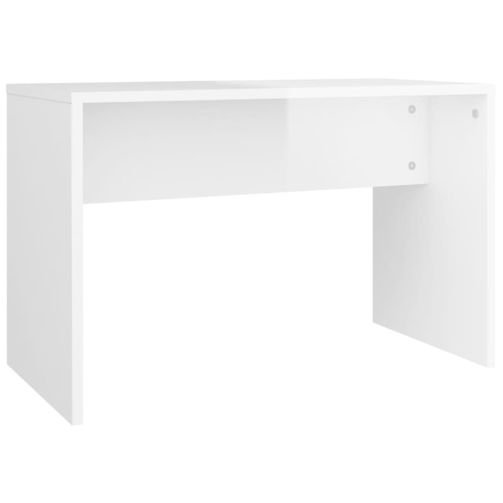 vidaXL Dressing Table Set High Gloss White 96x40x142 cm