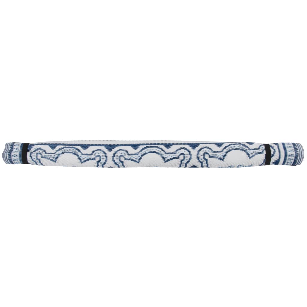 Esschert Design Outdoor Rug 151.5 cm Blue and White OC23