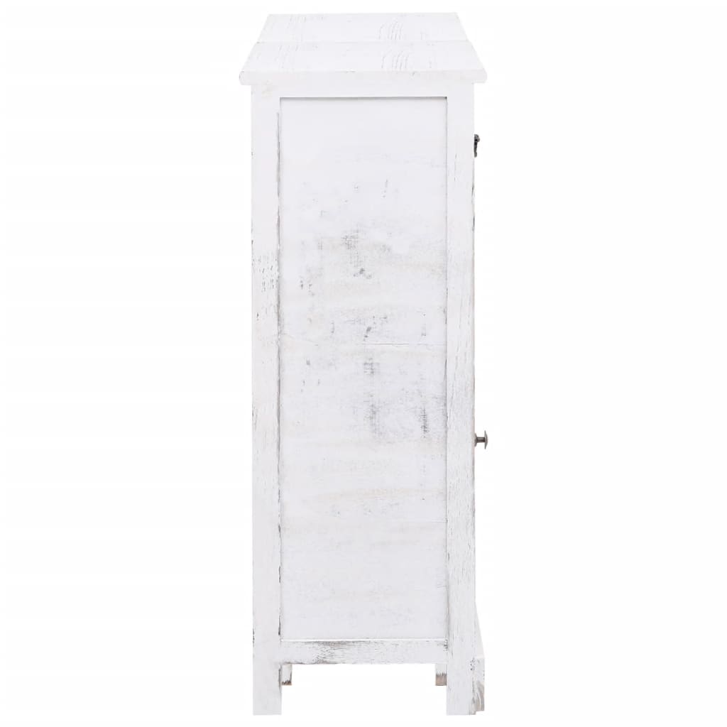 vidaXL Sideboard with 10 Drawers White 113x30x79 cm Wood