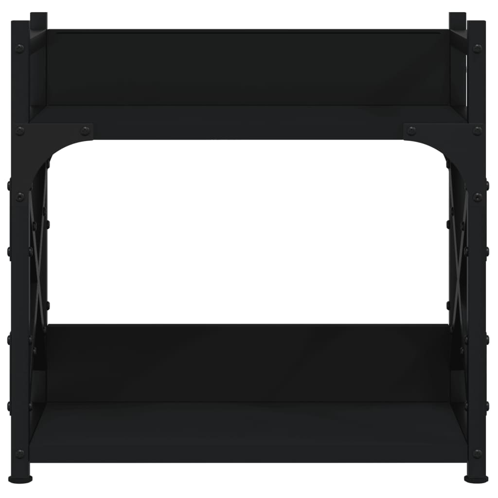 vidaXL Printer Stand 2-Tier Black 40x20x40 cm Engineered Wood