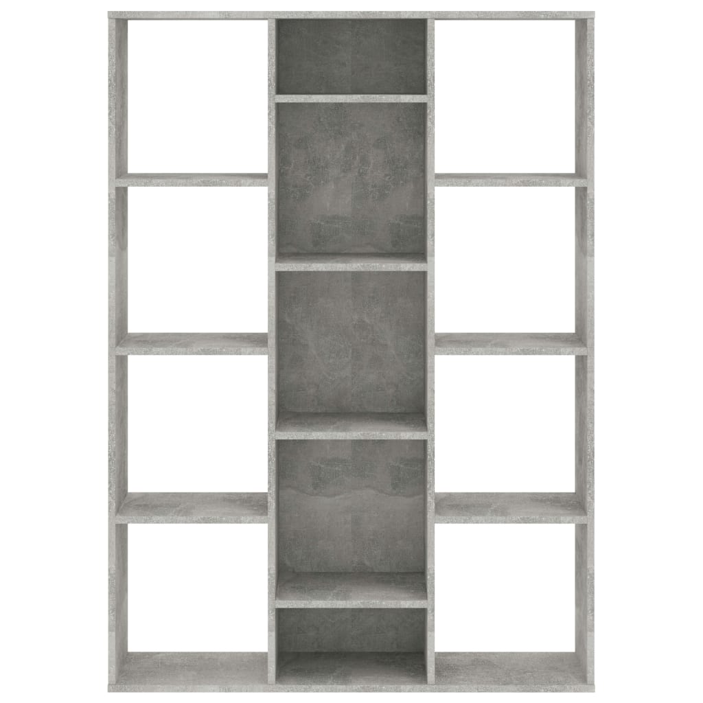 vidaXL Room Divider/Book Cabinet Concrete Grey 100x24x140 cm Engineered Wood