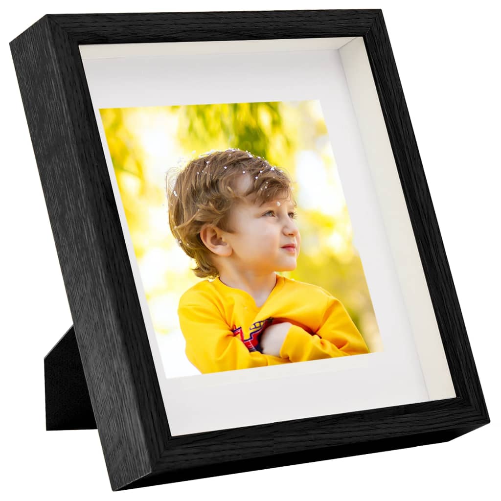 vidaXL 3D Box Photo Frames 3 pcs Black 23x23 cm for 13x13 cm Picture