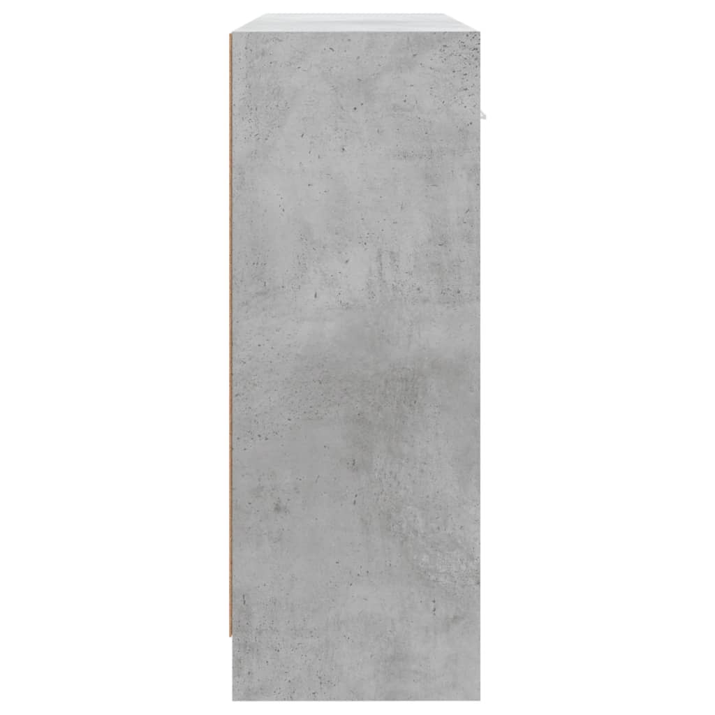 vidaXL Sideboard Concrete Grey 91x28x75 cm Engineered Wood