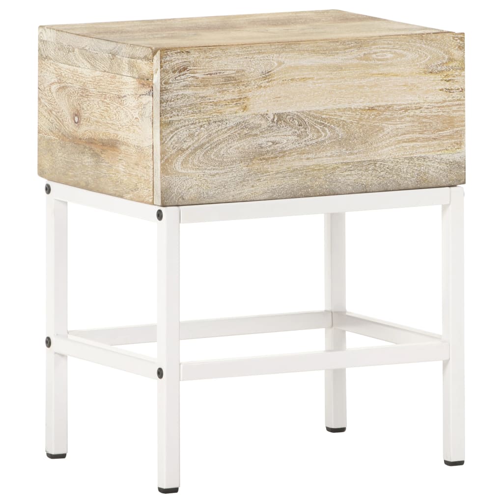vidaXL Bedside Table 40x30x50 cm Solid Mango Wood